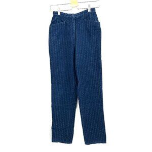 Vintage 90s Laura Ashley stripe high rise baggy corduroy pant tapered leg boho 6